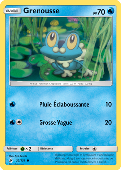 Carte Pokémon Grenousse 22/131 de la série Lumière Interdite en vente au meilleur prix