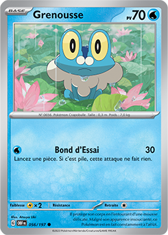 Carte Pokémon Communes Grenousse 56/197 de la série Flammes Obsidiennes