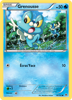 Carte Pokémon Commune Grenousse 46/162 de la série Impulsion Turbo