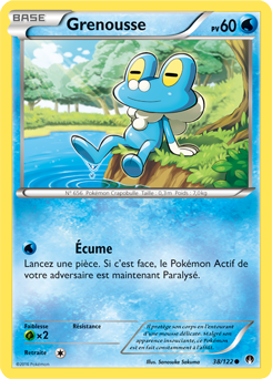 Carte Pokémon Commune Grenousse 38/122 de la série Rupture Turbo