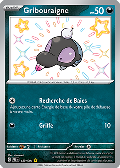 Carte Pokémon Gribouraigne 189/91 de la série Destinées de Paldea en vente au meilleur prix