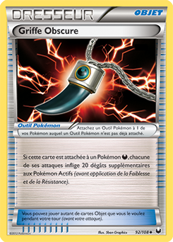 Carte Pokémon Peu commune Griffe Obscure 92/108 de la série Explorateurs Obscurs