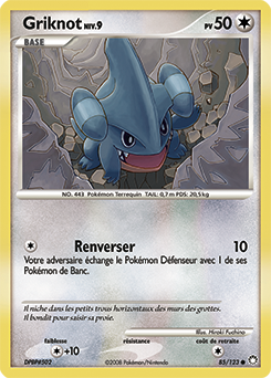 Carte Pokémon Griknot 85/123 de la série Trésors Mystérieux en vente au meilleur prix