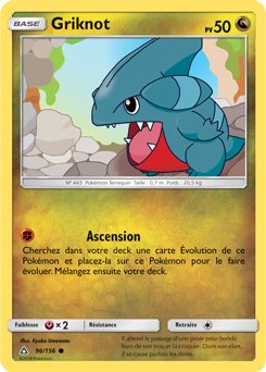 Carte Pokémon Griknot 96/156 de la série Ultra Prisme en vente au meilleur prix