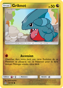 Carte Pokémon Commune Griknot 96/156 de la série Ultra Prisme