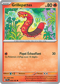 Carte Pokémon Grillepattes 36/162 de la série Forces Temporelles en vente au meilleur prix