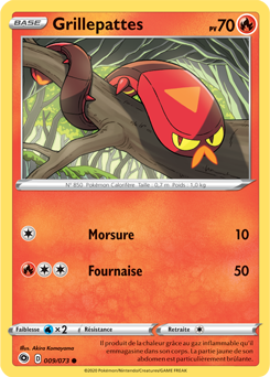 Carte Pokémon Commune Grillepattes 009/073 de la série La Voie du Maître