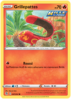 Carte Pokémon Communes Grillepattes 47/264 de la série Poing de Fusion
