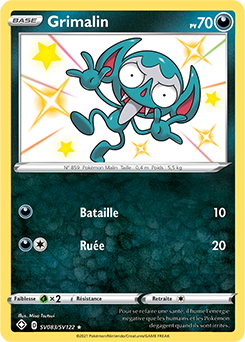 Carte Pokémon Grimalin SV083/SV122 de la série Destinées Radieuses en vente au meilleur prix