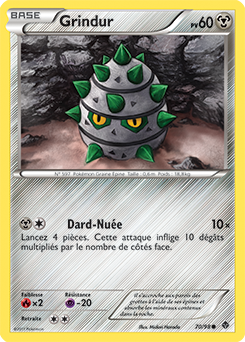 Carte Pokémon Commune Grindur 70/98 de la série Pouvoirs Émergents