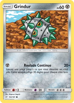Carte Pokémon Commune Grindur 102/181 de la série Duo de Choc