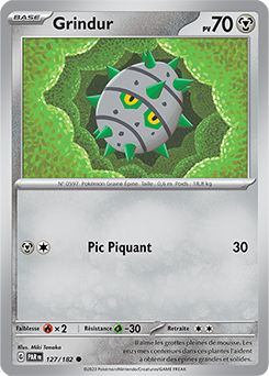 Carte Pokémon Communes Grindur 127/182 de la série Faille Paradoxe