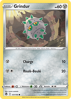 Carte Pokémon Communes Grindur 121/195 de la série Tempête Argentée