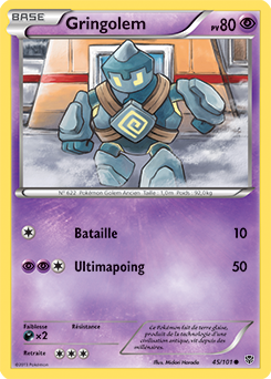 Carte Pokémon Gringolem 45/101 de la série Explosion Plasma en vente au meilleur prix