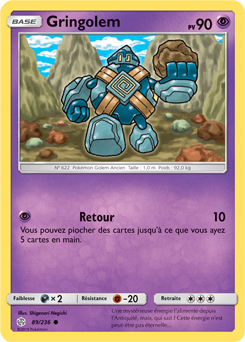 Carte Pokémon Gringolem 89/236 de la série Éclipse Cosmique en vente au meilleur prix