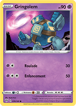 Carte Pokémon Gringolem 76/189 de la série Ténèbres Embrasées en vente au meilleur prix