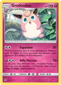 Carte Pokémon Grodoudou 134/214 de la série Tonnerre Perdu en vente au meilleur prix