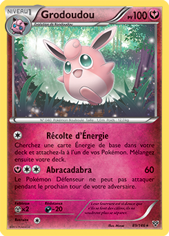 Carte Pokémon Rare Grodoudou 89/146 de la série X&Y