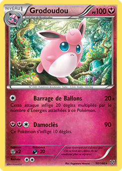 Carte Pokémon Rare Grodoudou 90/146 de la série X&Y