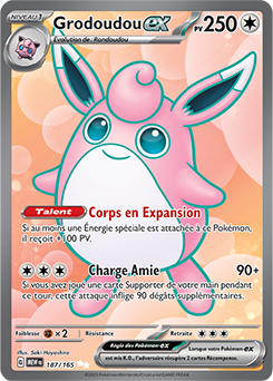 Carte Pokémon Grodoudou ex 187/165 de la série 151 en vente au meilleur prix