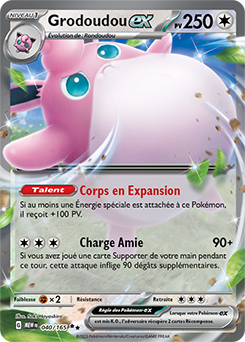 Carte Pokémon Grodoudou ex 40/165 de la série 151 en vente au meilleur prix