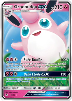 Carte Pokémon Grodoudou GX 42/68 de la série Destinées Occultes en vente au meilleur prix