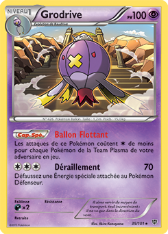 Carte Pokémon Grodrive 35/101 de la série Explosion Plasma en vente au meilleur prix