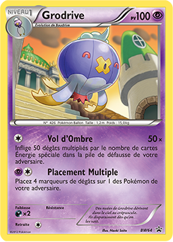 Carte Pokémon Grodrive BW64 de la série Promos Noir & Blanc en vente au meilleur prix