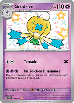 Carte Pokémon Grodrive 156/91 de la série Destinées de Paldea en vente au meilleur prix