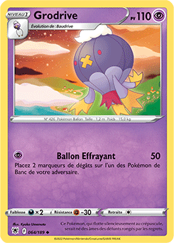 Carte Pokémon Grodrive 064/189 de la série Astres Radieux en vente au meilleur prix