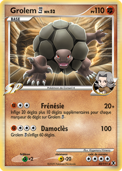 Carte Pokémon Rare Grolem Conseil 4 23/111 de la série Rivaux Émergents