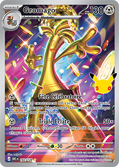 Carte Pokémon Illustration rare Gromago 142/128 de la série 30e Anniversaire
