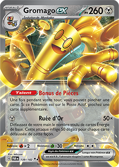 Carte Pokémon Double rare Gromago ex 139/182 de la série Faille Paradoxe