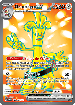 Carte Pokémon Gromago ex 231/182 de la série Faille Paradoxe en vente au meilleur prix