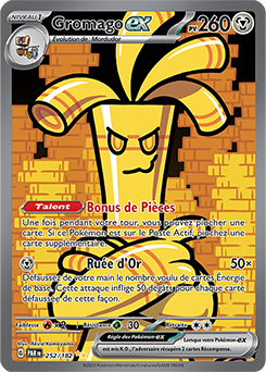 Carte Pokémon Illustration spéciale rare Gromago ex 252/182 de la série Faille Paradoxe