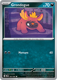 Carte Pokémon Grondogue 57/84 de la série Nuit Noire en vente au meilleur prix