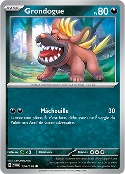 Carte Pokémon Grondogue 136/198 de la série Écarlate et Violet en vente au meilleur prix