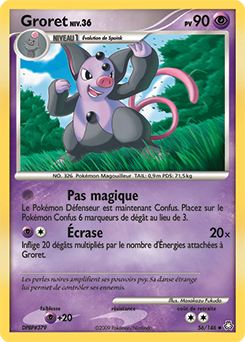 Carte Pokémon Groret 56/146 de la série Eveil des Légendes en vente au meilleur prix