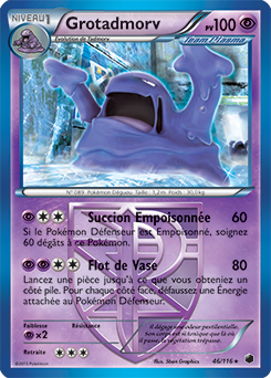 Carte Pokémon Grotadmorv 46/116 de la série Glaciation Plasma en vente au meilleur prix