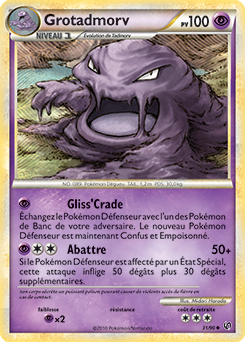 Carte Pokémon Peu commune Grotadmorv 31/90 de la série Indomptable