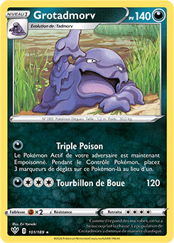 Carte Pokémon Grotadmorv 101/189 de la série Ténèbres Embrasées en vente au meilleur prix