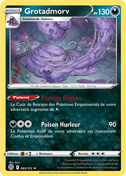 Carte Pokémon Rare Grotadmorv 085/172 de la série Stars Étincelantes