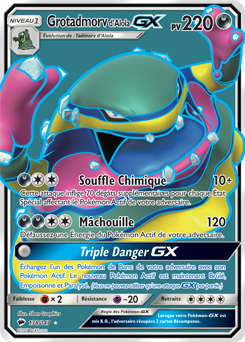 Carte Pokémon Pokémon Full Art Grotadmorv d'Alola GX 138/147 de la série Ombres Ardentes