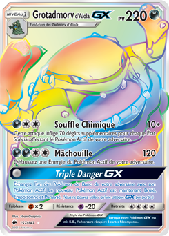 Carte Pokémon Grotadmorv d'Alola GX 157/147 de la série Ombres Ardentes en vente au meilleur prix