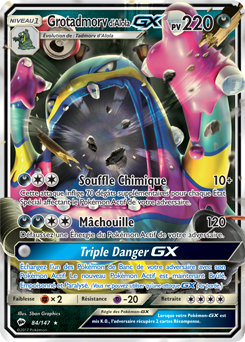 Carte Pokémon Pokémon GX Grotadmorv d'Alola GX 84/147 de la série Ombres Ardentes