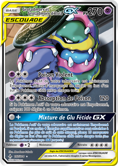 Carte Pokémon Grotadmorv Grotadmorv d'Alola GX 197/214 de la série Alliance Infallible en vente au meilleur prix