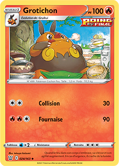 Carte Pokémon Grotichon 24/163 de la série Styles de Combat en vente au meilleur prix