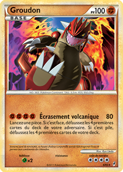 Carte Pokémon Holographique Rare Groudon 6/95 de la série Appel des Légendes