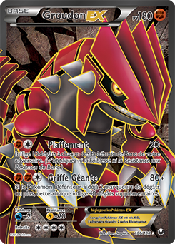 Carte Pokémon Pokémon Full Art Groudon EX 106/108 de la série Explorateurs Obscurs