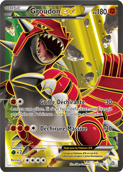 Carte Pokémon Pokémon Full Art Groudon EX 150/160 de la série Primo Choc